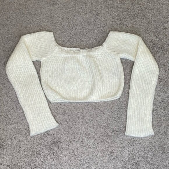 Knit long sleeve crop top - Picture 1 of 3